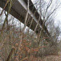 Le rail de l'aérotrain dans la forêt d'Orléans